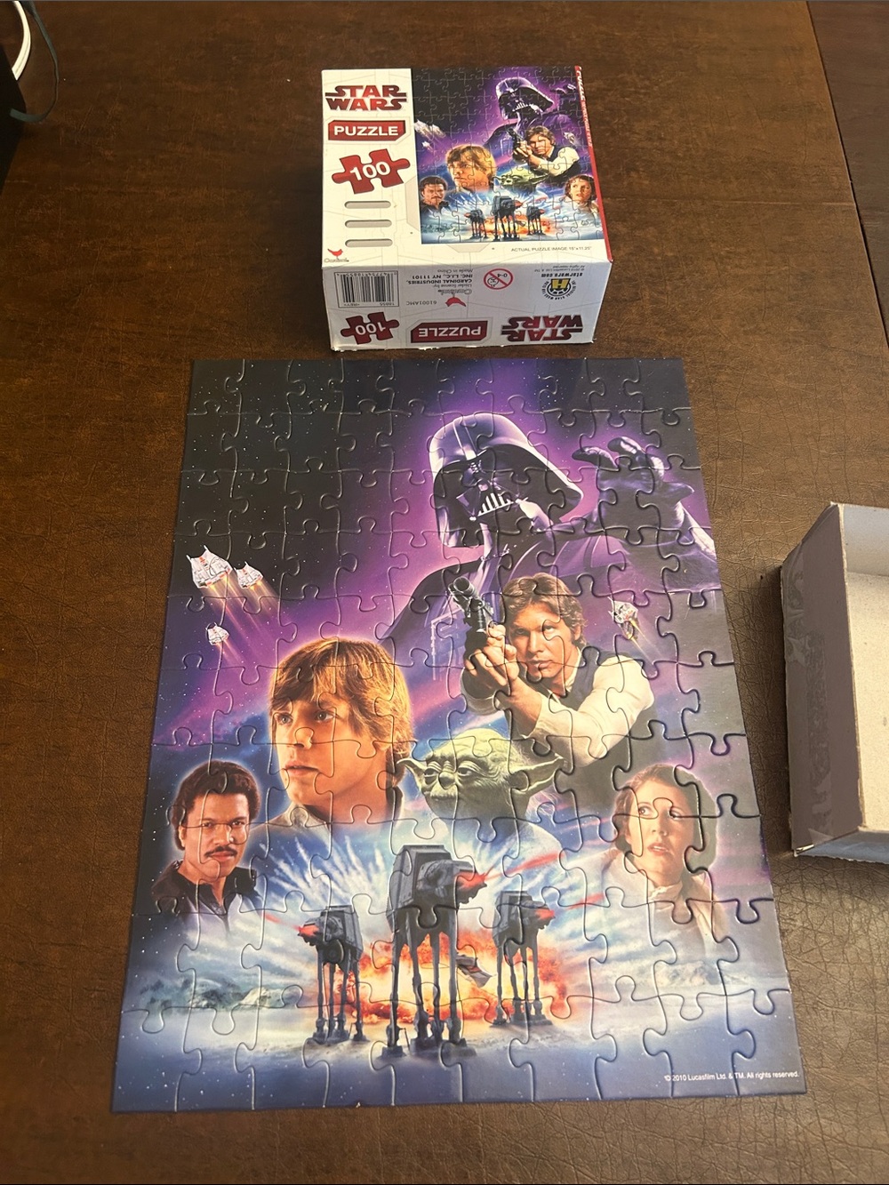 Star Wars Puzzle Poster Featuring Darth Vader, Luke & Han - Purple, Black, Blue
